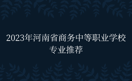 2023年河南省商務(wù)中等職業(yè)學(xué)校專業(yè)推薦
